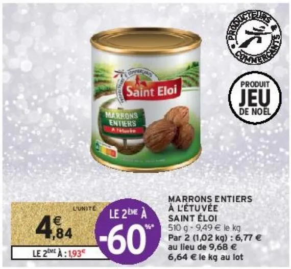 marrons entiers à l’étuvée saint éloi