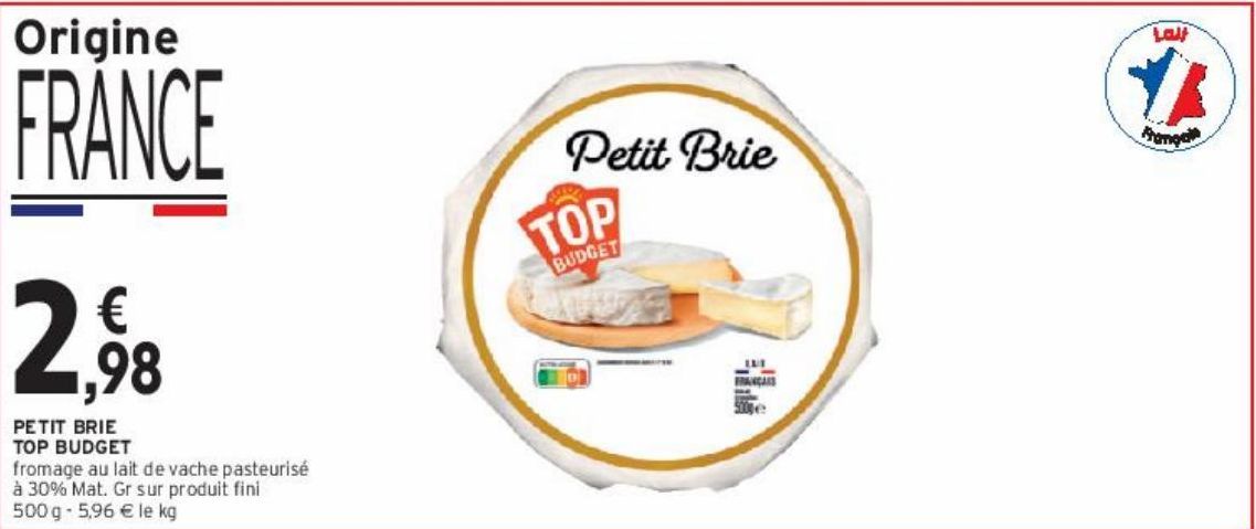 PETIT BRIE TOP BUDGET