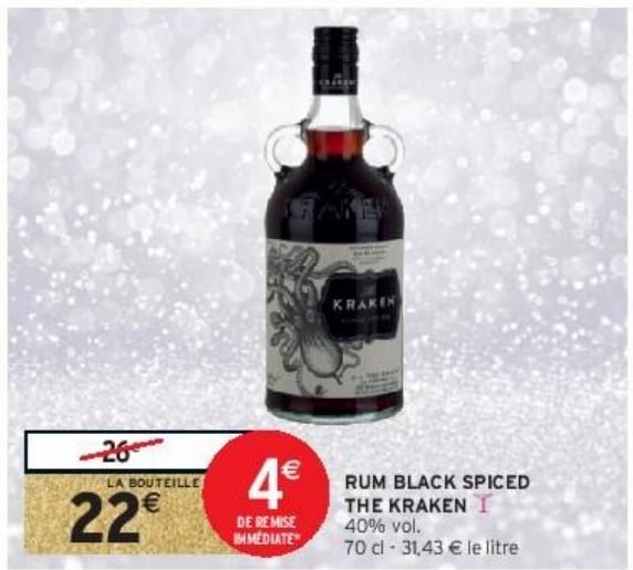 RUM BLACK SPICED THE KRAKEN