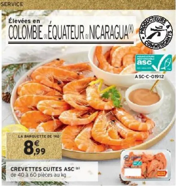 crevettes cuites asc