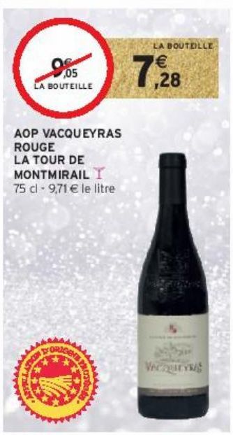 AOP VACQUEYRAS ROUGE LA TOUR DE MONTMIRAIL