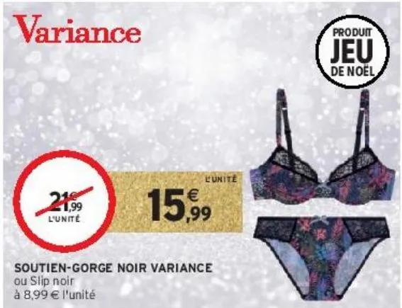 soutien-gorge noir variance