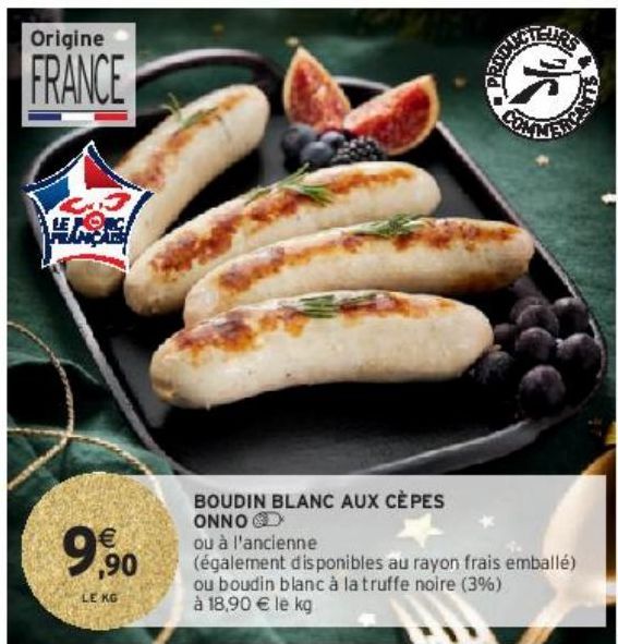 BOUDIN BLANC AUX CÈPES ONNO