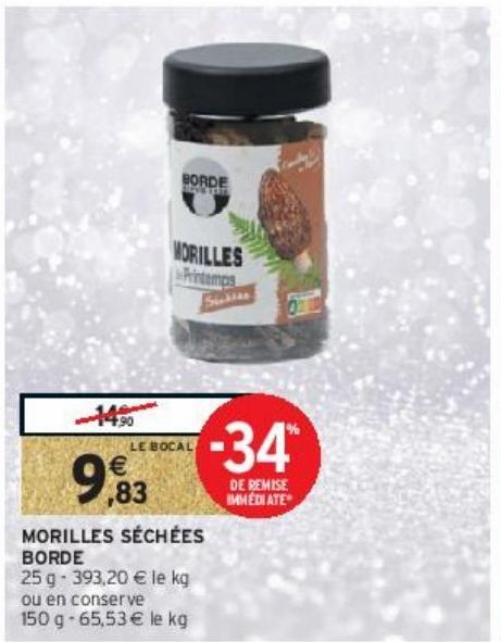 MORILLES SÉCHÉES BORDE