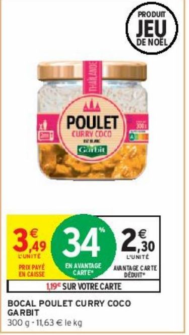 BOCAL POULET CURRY COCO GARBIT