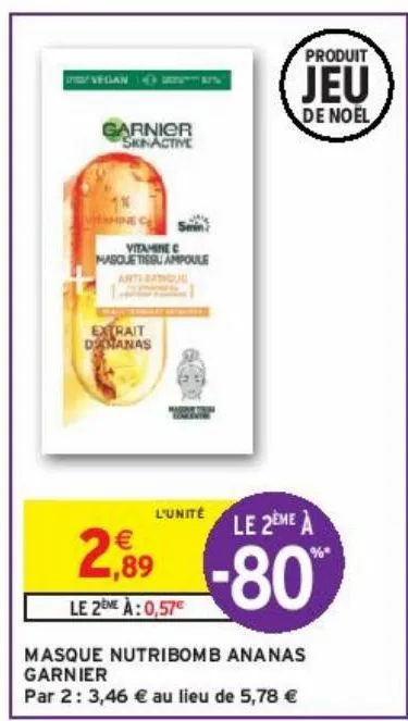 masque nutribomb ananas garnier