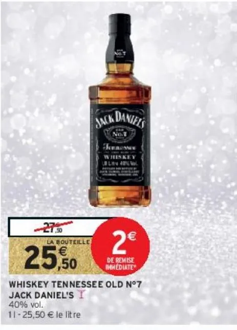 whiskey tennessee old n°7 jack daniel's 