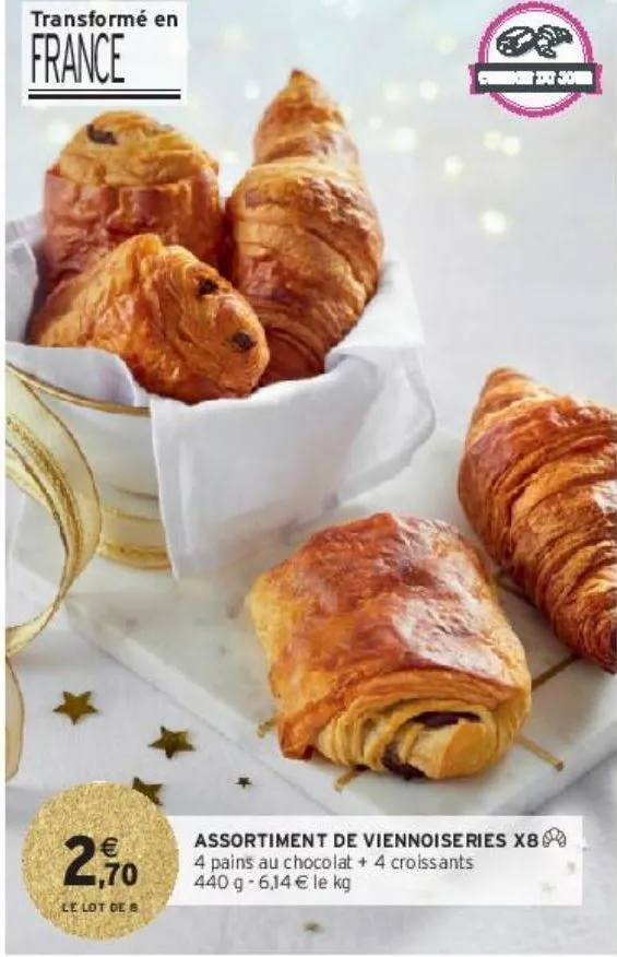 assortiment de viennoiseries x8