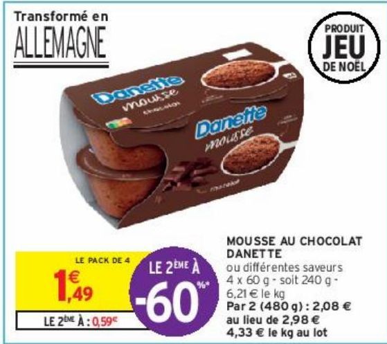 MOUSSE AU CHOCOLAT DANETTE