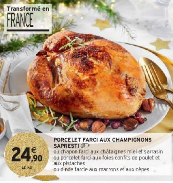 PORCELET FARCI AUX CHAMPIGNONS SAPRESTI