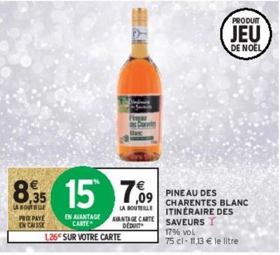 PINEAU DES CHARENTES BLANC ITINÉRAIRE DES SAVEURS