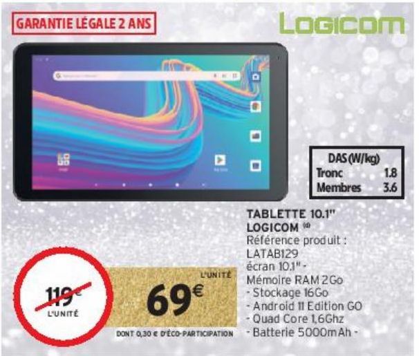 TABLETTE 10.1'' LOGICOM