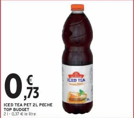 iced tea pet 2l peche top budget