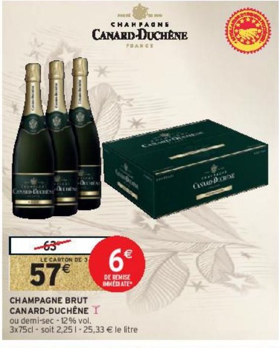 CHAMPAGNE BRUT CANARD-DUCHÊNE