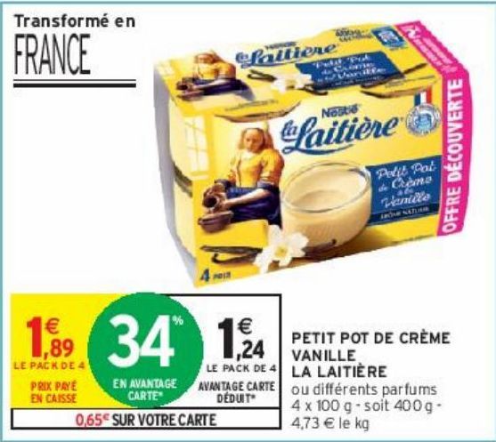 PETIT POT DE CRÈME VANILLE LA LAITIÈRE