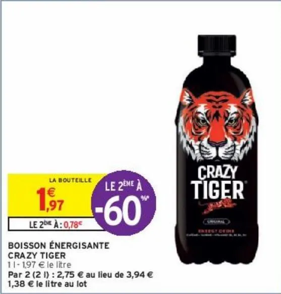 boisson énergisante crazy tiger