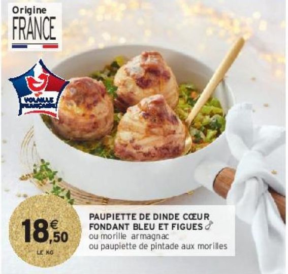 PAUPIETTE DE DINDE CŒUR FONDANT BLEU ET FIGUES