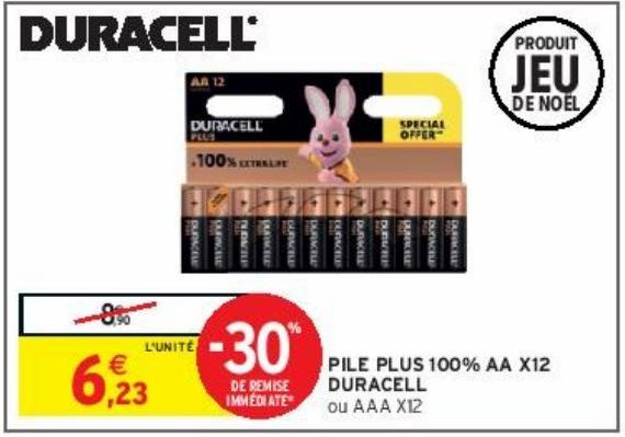 PILE PLUS 100% AA X12 DURACELL