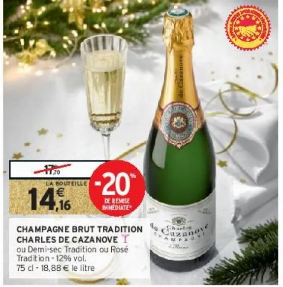champagne brut tradition charles de cazanove 
