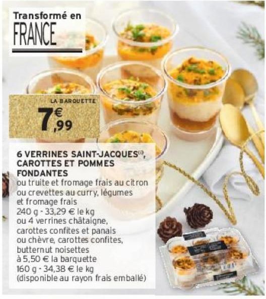 6 VERRINES SAINT-JACQUES(i), CAROTTES ET POMMES FONDANTES