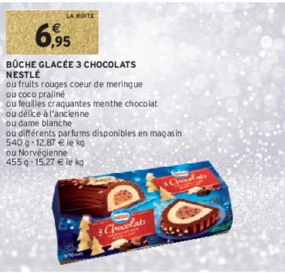 BÛCHE GLACÉE 3 CHOCOLATS NESTLÉ