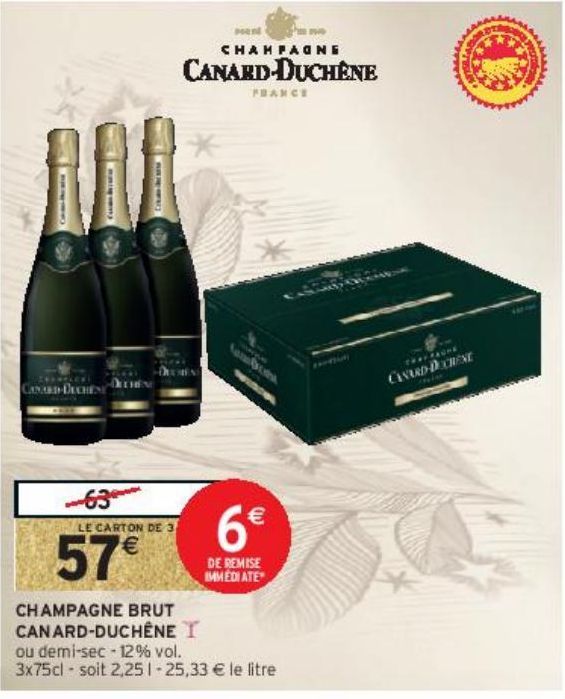 CHAMPAGNE BRUT CANARD-DUCHÊNE