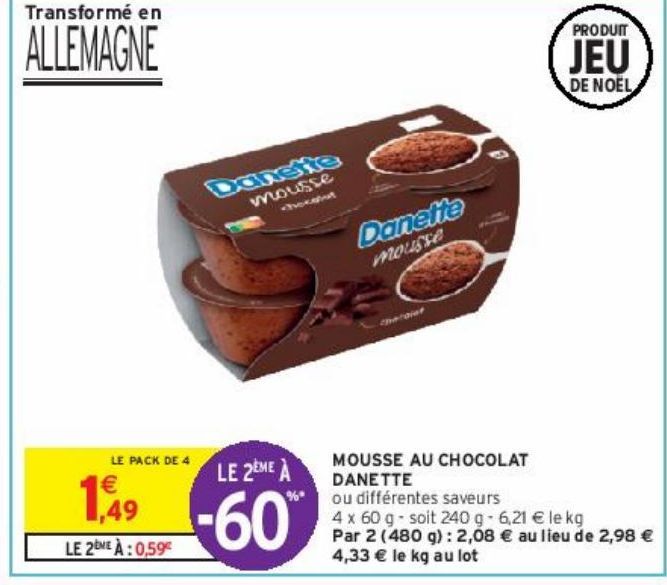 MOUSSE AU CHOCOLAT DANETTE