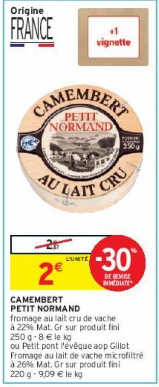 CAMEMBERT PETIT NORMAND