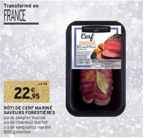 RÔTI DE CERF MARINÉ SAVEURS FORESTIÈRES