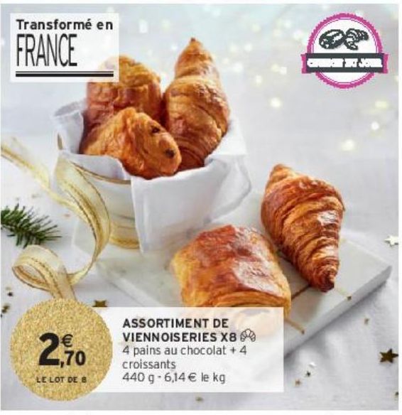 ASSORTIMENT DE VIENNOISERIES X8