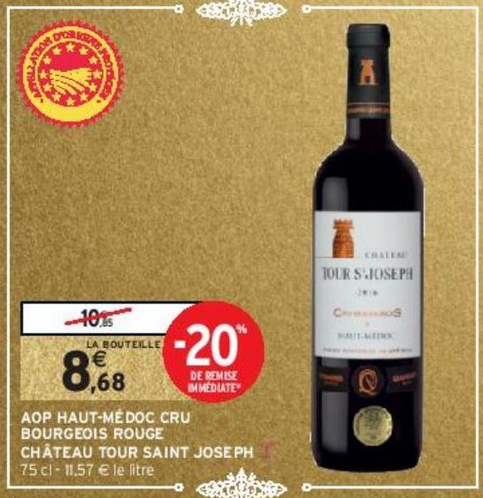 AOP HAUT-MÉDOC CRU BOURGEOIS ROUGE CHÂTEAU TOUR SAINT JOSEPH