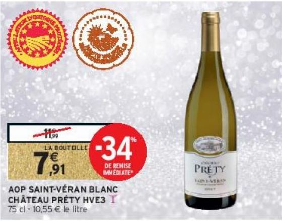 AOP SAINT-VÉRAN BLANC CHÂTEAU PRÉTY HVE3