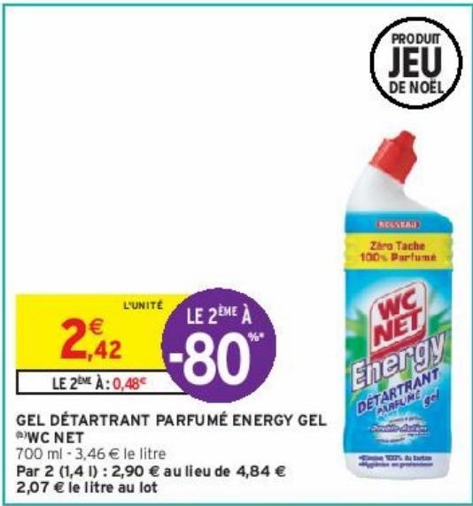 GEL DÉTARTRANT PARFUMÉ ENERGY GEL WC NET