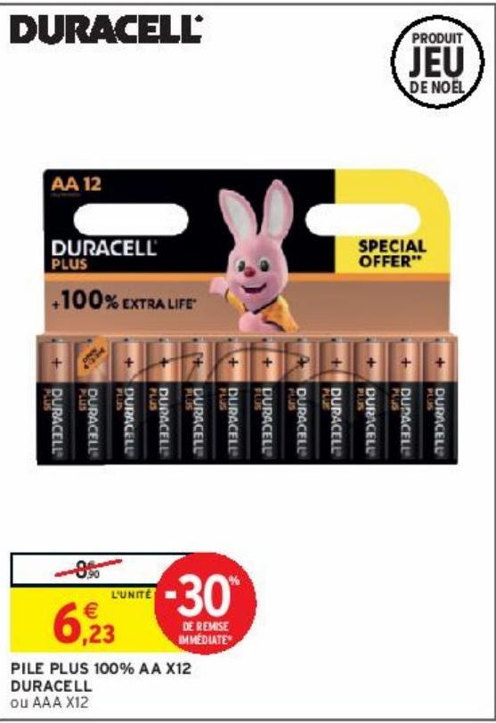 PILE PLUS 100% AA X12 DURACELL