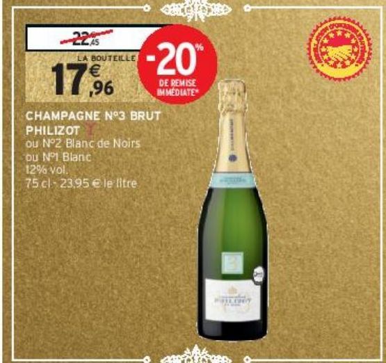 CHAMPAGNE N°3 BRUT PHILIZOT