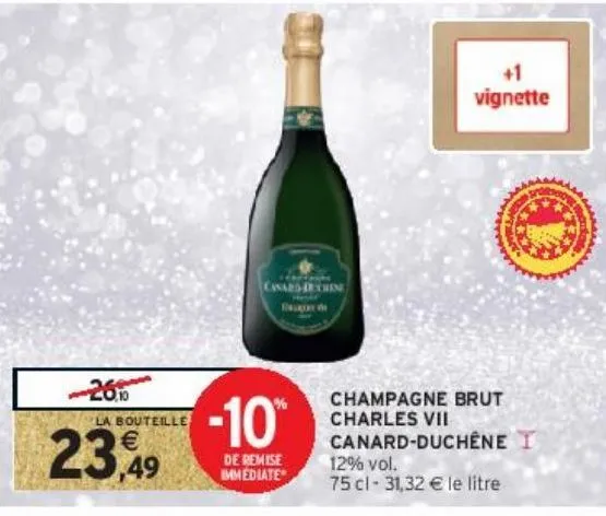 champagne brut charles vii canard-duchêne