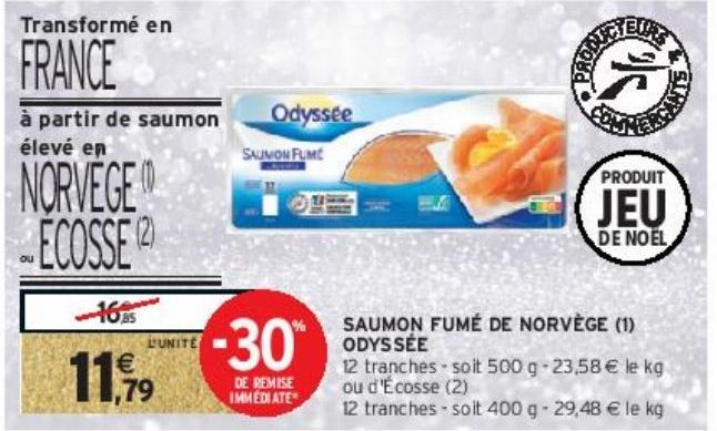 SAUMON FUMÉ DE NORVÈGE ODYSSÉE 