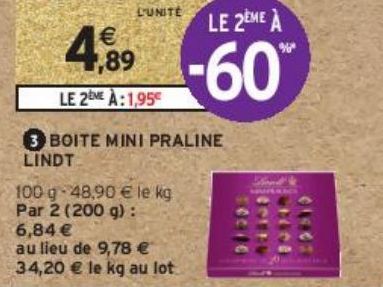 BOITE MINI PRALINE LINDT