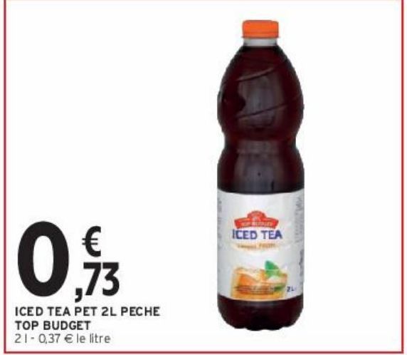 ICED TEA PET 2L PECHE TOP BUDGET