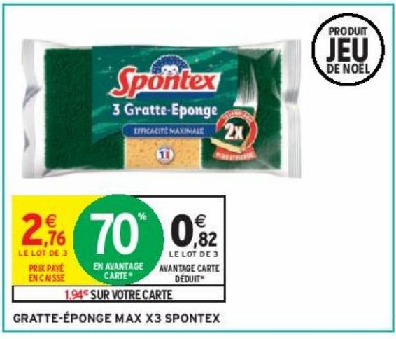 GRATTE-ÉPONGE MAX X3 SPONTEX