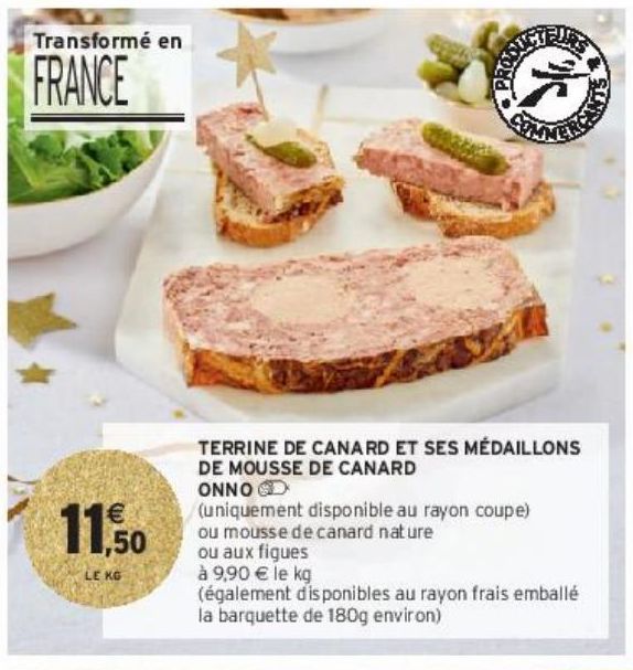 TERRINE DE CANARD ET SES MÉDAILLONS DE MOUSSE DE CANARD ONNO