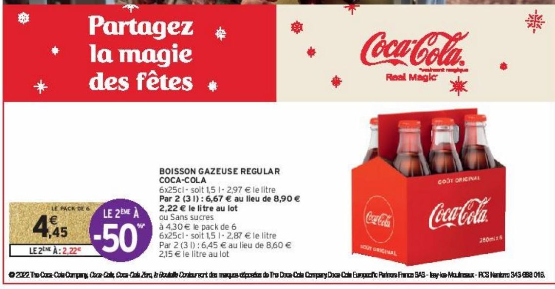 BOISSON GAZEUSE REGULAR COCA-COLA