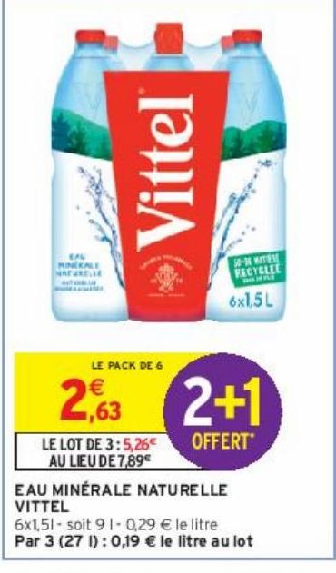 EAU MINÉRALE NATURELLE VITTEL 