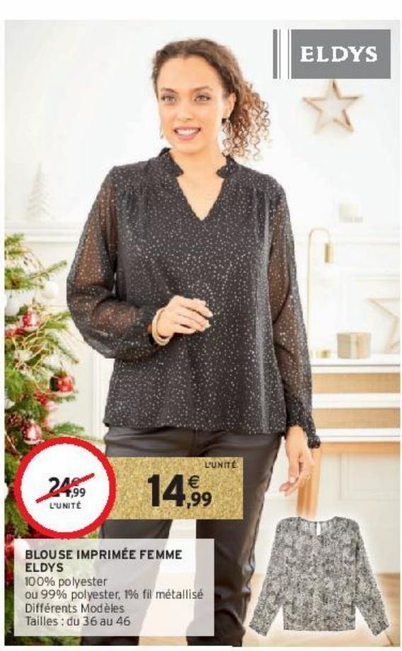 BLOUSE IMPRIMÉE FEMME ELDYS