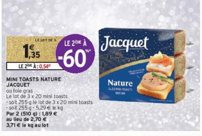 MINI TOASTS NATURE JACQUET