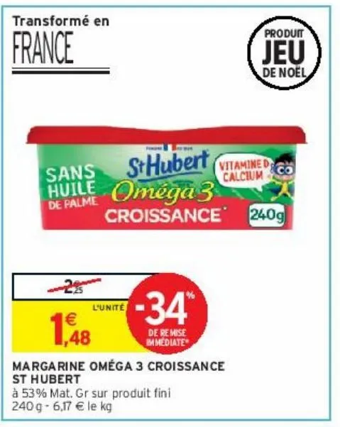 margarine oméga 3 croissance st hubert