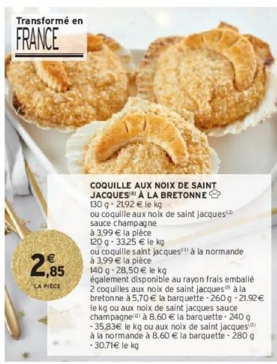 coquille aux noix de saint jacques(i1) à la bretonne