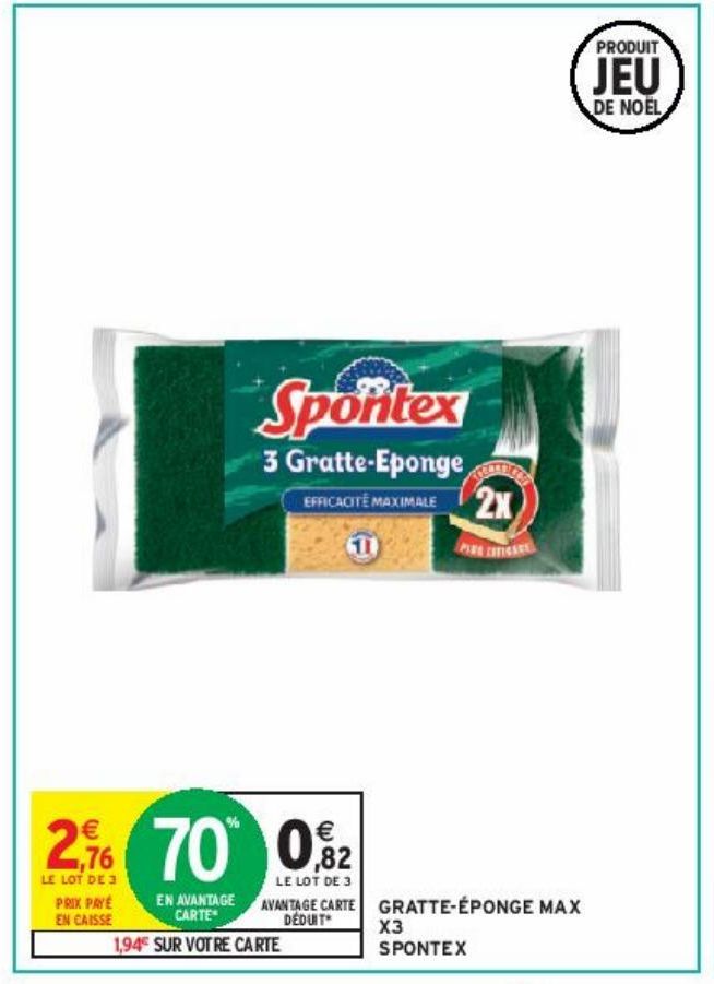 GRATTE-ÉPONGE MAX X3 1,94 SPONTEX