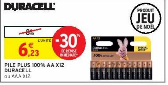 PILE PLUS 100% AA X12 DURACELL 