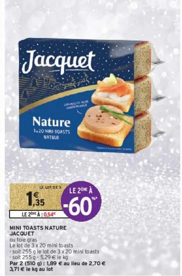 mini toasts nature jacquet 